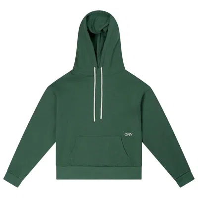 Ony Green Dropped Shoulder Hoodie