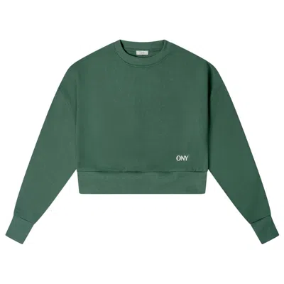 Ony Green Women's Cropped Sweater