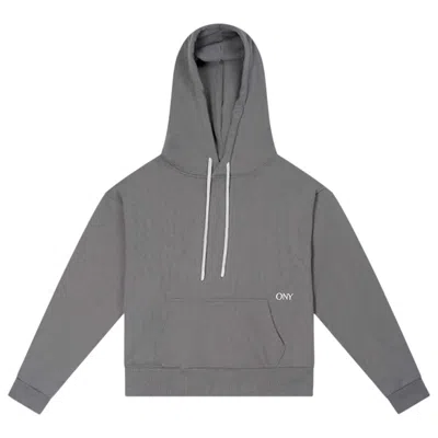 Ony Grey Dropped Shoulder Hoodie