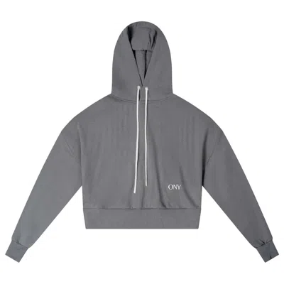 Ony Grey Women's Cropped Hoodie