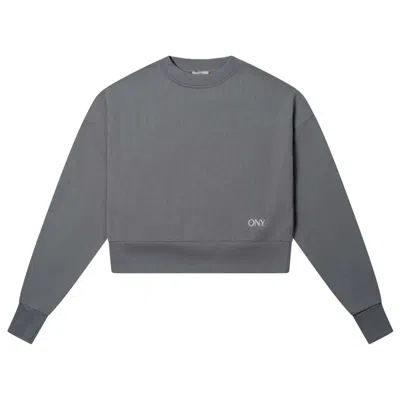 Ony Grey Women's Cropped Sweater