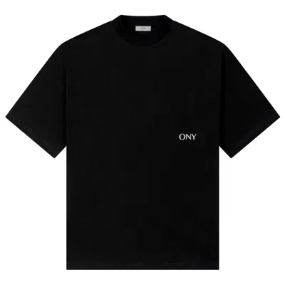 Ony Men's Black Boxy Fit T-shirt