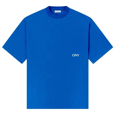 Ony Men's Blue Boxy Fit T-shirt