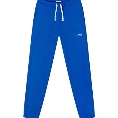 Ony Men's Blue Cuffed Sweatpants