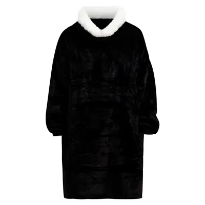 Ony Men's Furlined Hoodie Blanket - Black