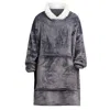 Ony Men's Furlined Hoodie Blanket - Grey In Grey