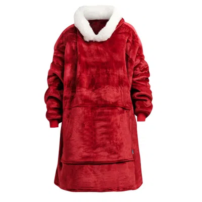 Ony Men's Furlined Hoodie Blanket - Red