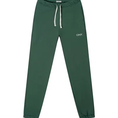 Ony Men's Green Cuffed Sweatpants