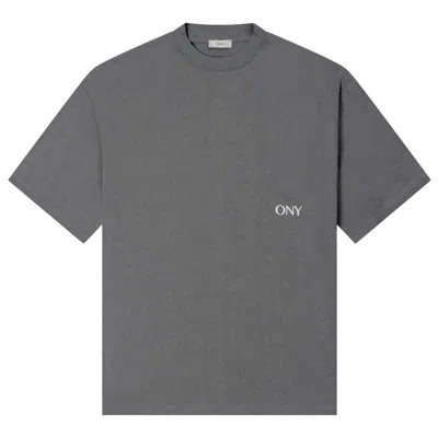 Ony Men's Grey Boxy Fit T-shirt
