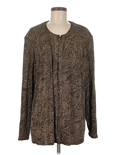 Pre-owned Onyx Nite Cardigan Sweater In Brown
