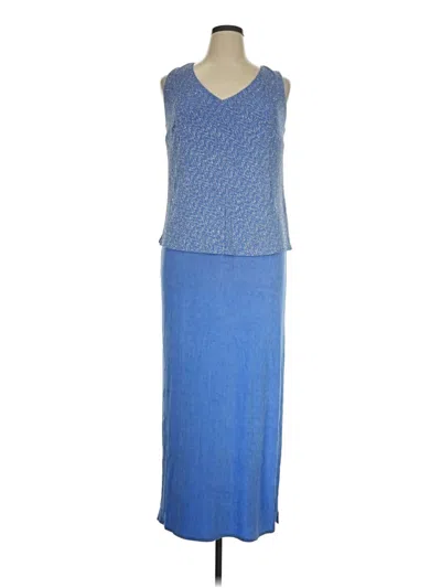 Pre-owned Onyx Nite Casual Dress In Blue