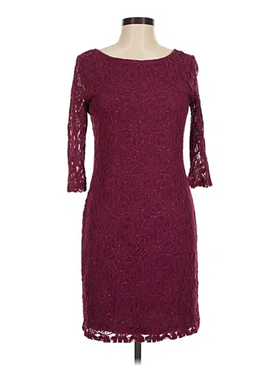 Pre-owned Onyx Nite Cocktail Dress In Burgundy