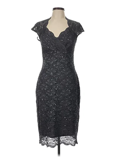 Pre-owned Onyx Nite Cocktail Dress In Gray