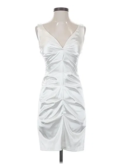 Pre-owned Onyx Nite Cocktail Dress In Silver