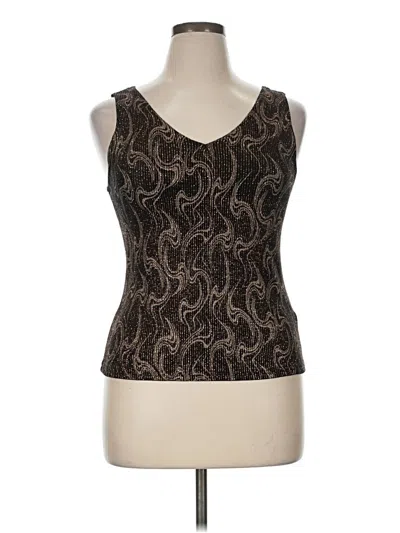 Pre-owned Onyx Nite Sleeveless Top Black Scoop Neck Tops