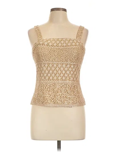 Pre-owned Onyx Nite Tank Top Tan Square Neckline Tops
