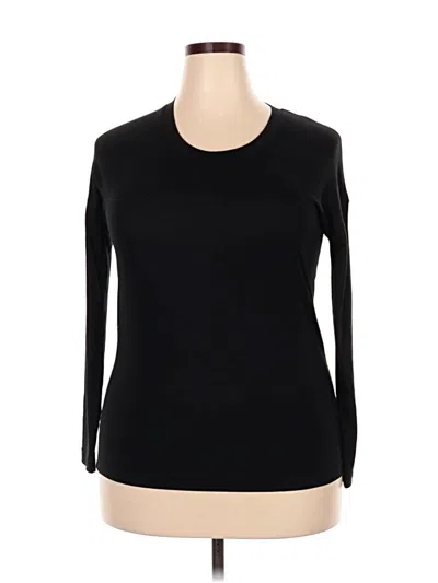 Pre-owned Onzie 3/4 Sleeve Top Black Crew Neck Tops