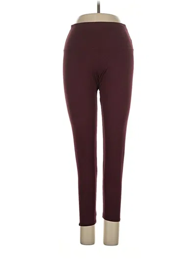 Pre-owned Onzie Active Pants In Burgundy