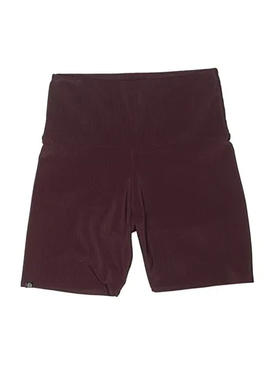 Pre-owned Onzie Athletic Shorts In Burgundy