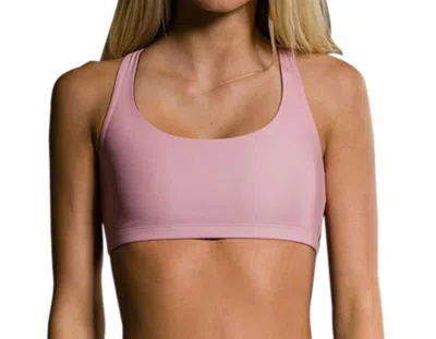 Onzie Chic Low Impact Sports Bra In Onz Blush In Pink