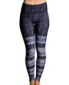 Onzie Graphic Leggings In Onz Textured Stripe In Multi