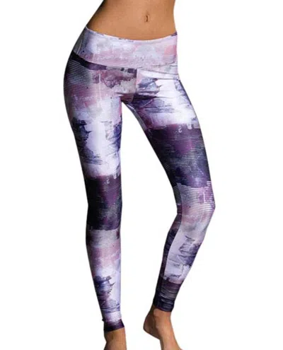 Onzie Graphic Print Long Legging In Abstract In Purple