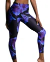 Onzie High Basic Capri Leggings In Onz Midnight Anemone In Multi