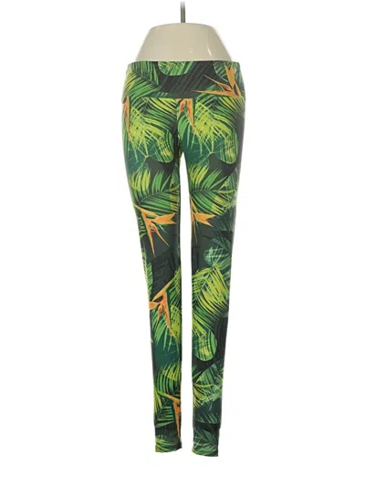 Pre-owned Onzie Leggings In Green
