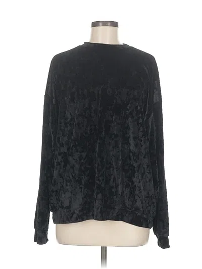 Pre-owned Onzie Long Sleeve Top Black Crew Neck Tops