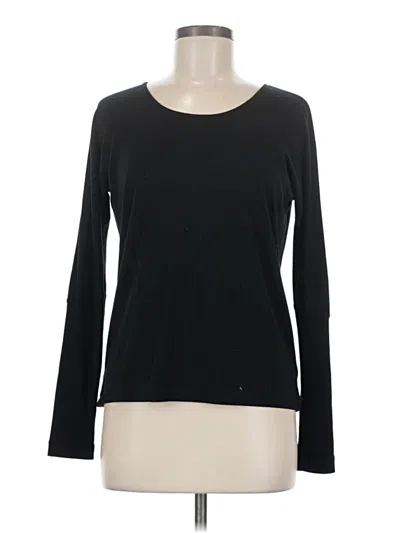 Pre-owned Onzie Long Sleeve Top Black Crew Neck Tops
