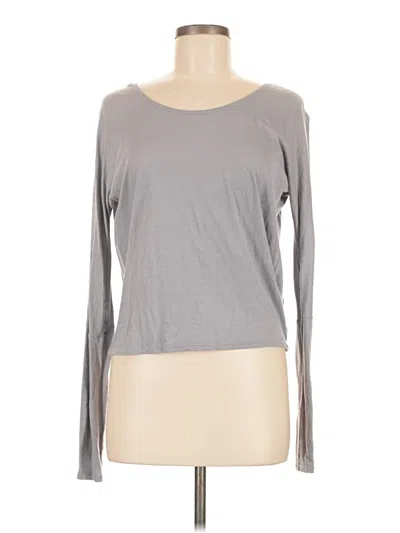 Pre-owned Onzie Long Sleeve Top Gray Boatneck Tops