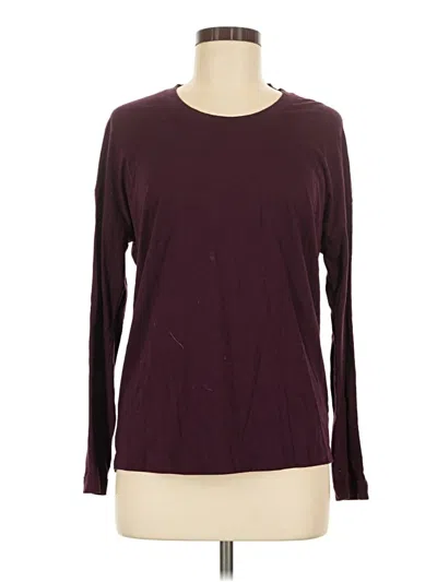 Pre-owned Onzie Long Sleeve T-shirt In Burgundy