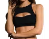 Onzie Open Heart Low Impact Sports Bra In Black In Black