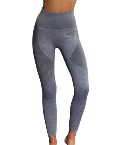 Onzie Seamless Stonewash Leggings In Onz Grey In Blue
