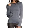 Onzie Seamless Stonewash Long Sleeve Top In Grey In Grey