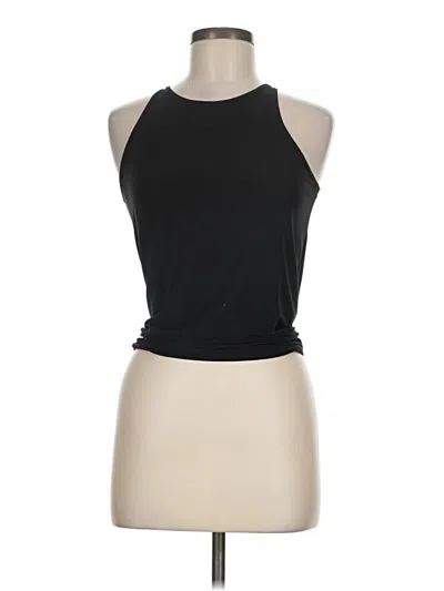 Pre-owned Onzie Sleeveless Top Black Halter Neckline Tops