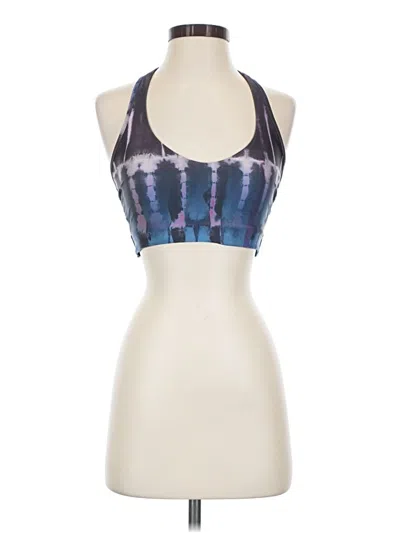 Pre-owned Onzie Sleeveless Top Blue Halter Neckline Tops