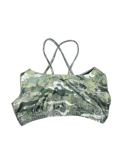 Pre-owned Onzie Swimsuit Top Black Camo Pattern Swimwear