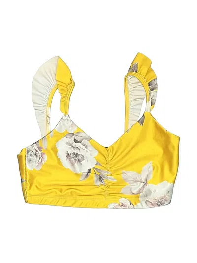 Pre-owned Onzie Swimsuit Top Yellow Swimwear