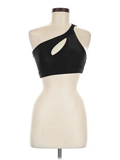Pre-owned Onzie Tank Top Black One Shoulder Neckline Tops