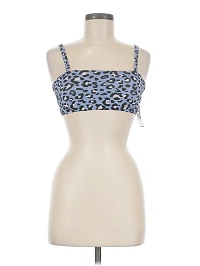 Onzie Tank Top Blue Strapless Neckline Tops
