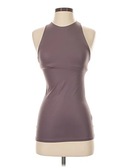 Pre-owned Onzie Tank Top Brown Halter Neckline Tops