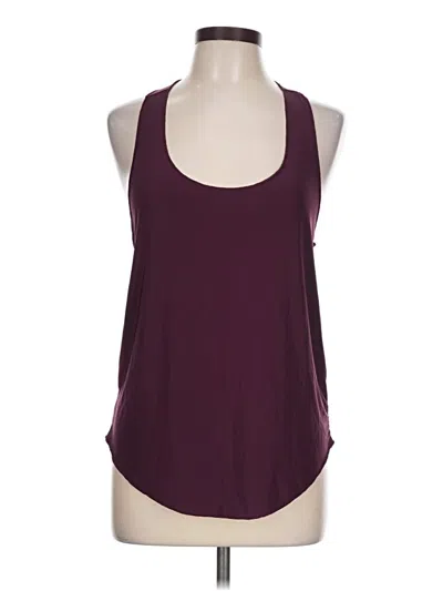 Pre-owned Onzie Tank Top Burgundy Halter Neckline Tops