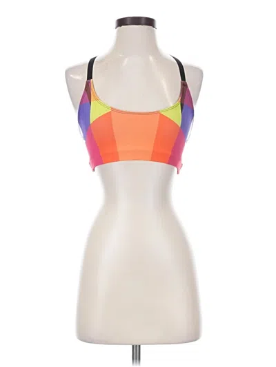 Pre-owned Onzie Tank Top Orange Halter Neckline Tops