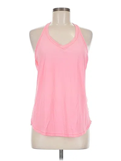 Pre-owned Onzie Tank Top Pink Halter Neckline Tops