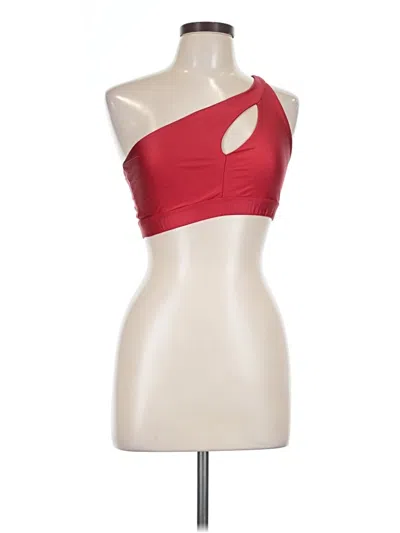 Pre-owned Onzie Tank Top Red One Shoulder Neckline Tops