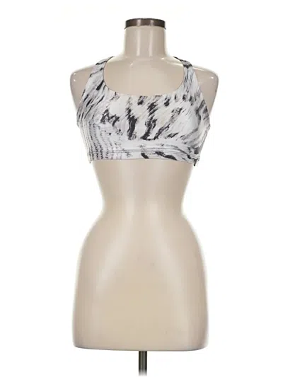 Pre-owned Onzie Tank Top Silver Halter Neckline Tops