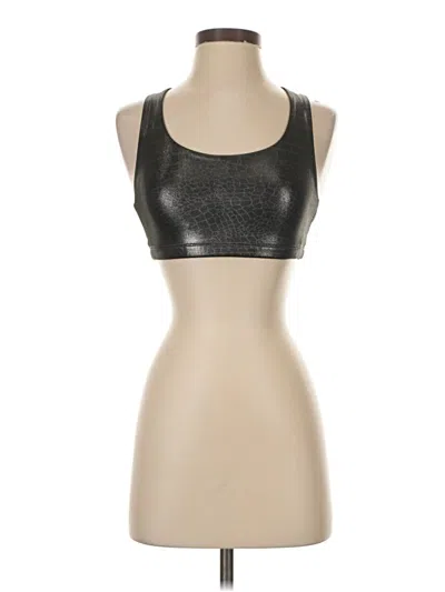 Pre-owned Onzie Tank Top Silver Strapless Neckline Tops