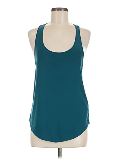 Pre-owned Onzie Tank Top Teal Halter Neckline Tops