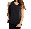 Onzie Twist Back Tank Top In Black In Black